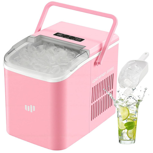 Pink ice maker machine - ice,