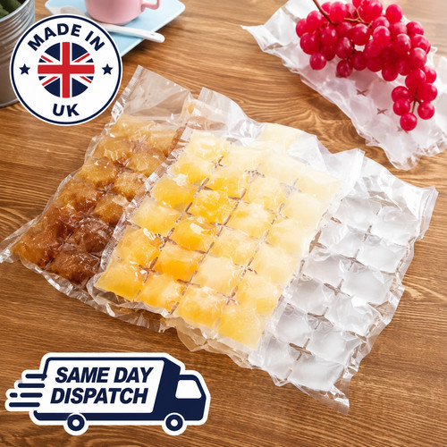 100 ice cube freezer bags - ice, 2400